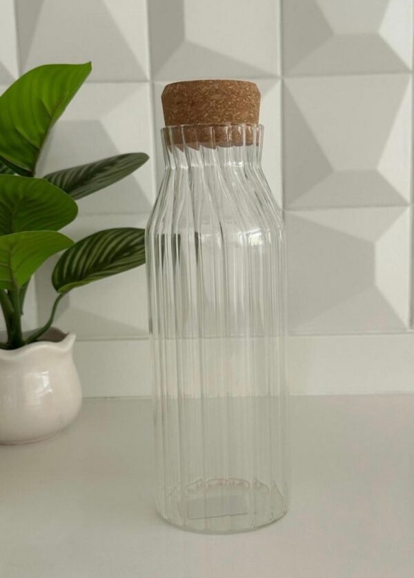 Botella de Vidrio con Tapa de Corcho - Imagen 2