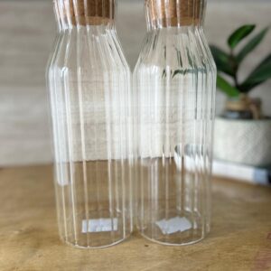Botella de Vidrio con Tapa de Corcho