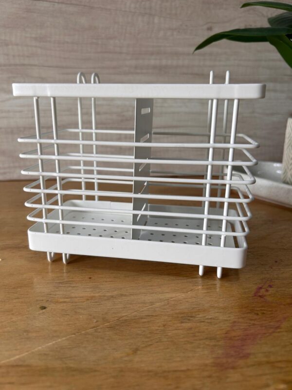 Organizador de Metal para Pared – (BLANCO Y MARRON) - Imagen 2