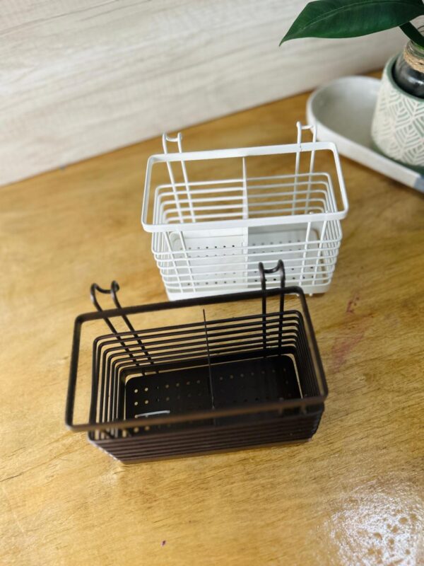 Organizador de Metal para Pared – (BLANCO Y MARRON) - Imagen 4