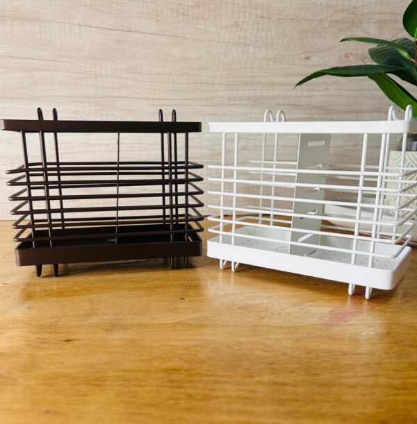 Organizador de Metal para Pared – (BLANCO Y MARRON)