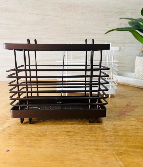 Organizador de Metal para Pared – (BLANCO Y MARRON) - Imagen 3