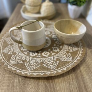 Individual Redondo Étnico – Edición Boho Chic
